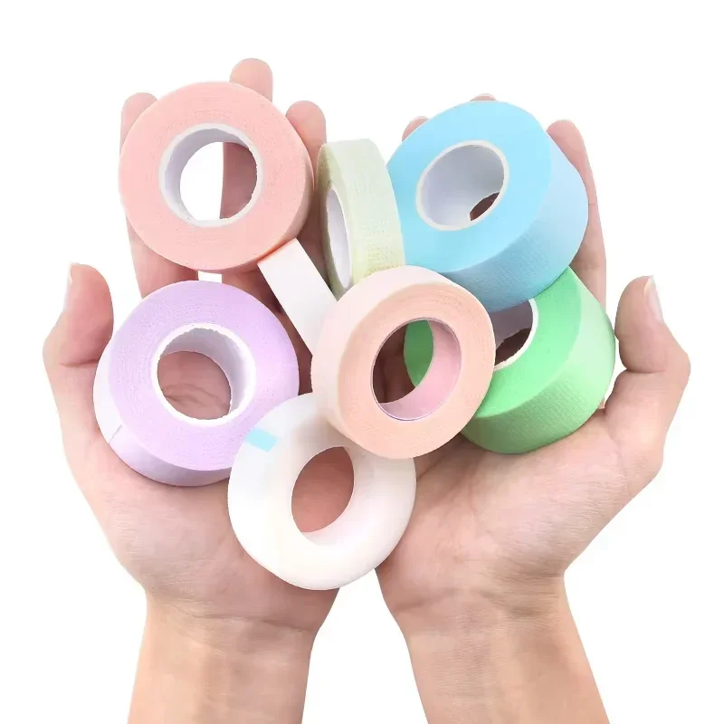 4 Colors Eyelash Tape Adhesive Pink Non-woven Fabric Eyelashes Tapes Lash Sticky Makeup Supplies for Beauty Salon Makeup Tools
