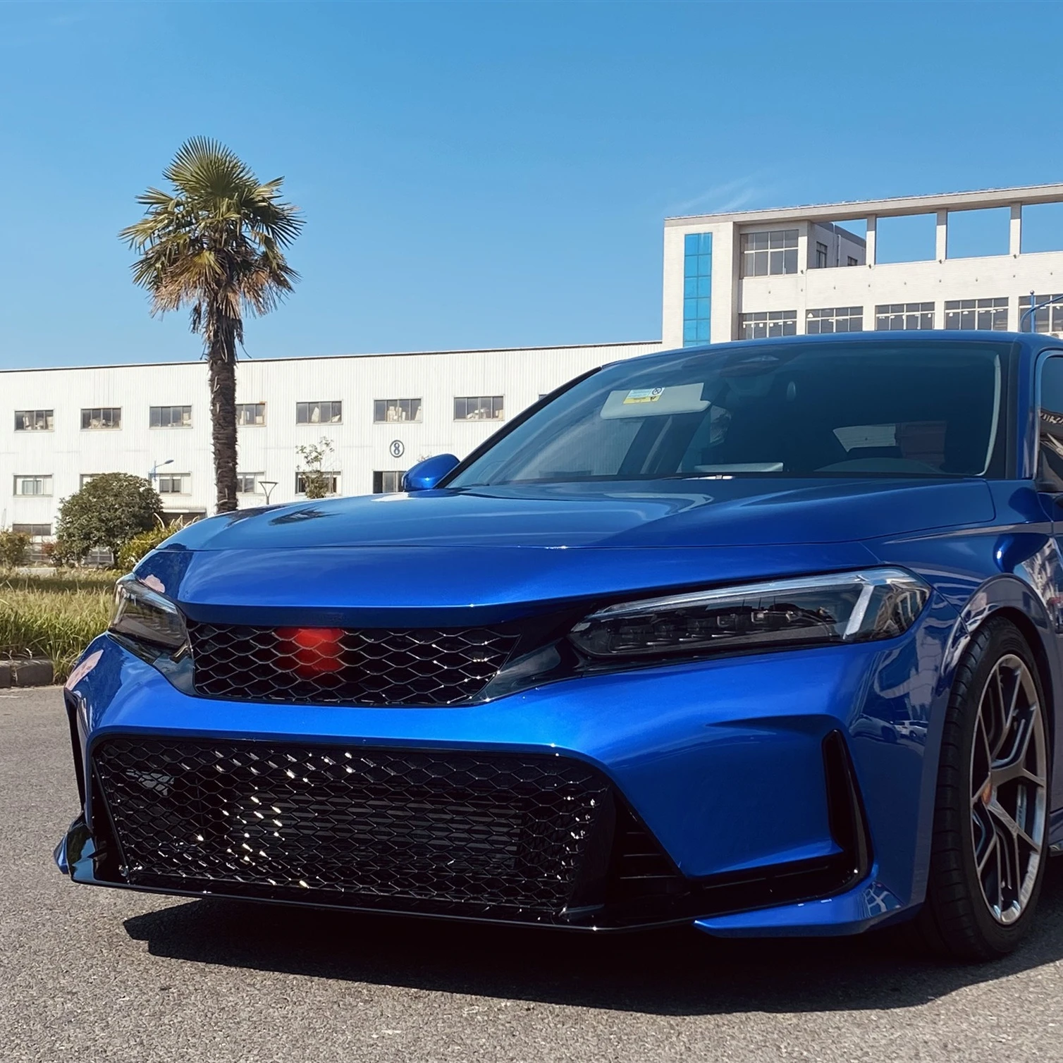For 11th gen Civic accessories FL1 FL3 FE1 2022 2023 2024 front bumper grille modification JDM Type-R SI style Black Samurai - view 3