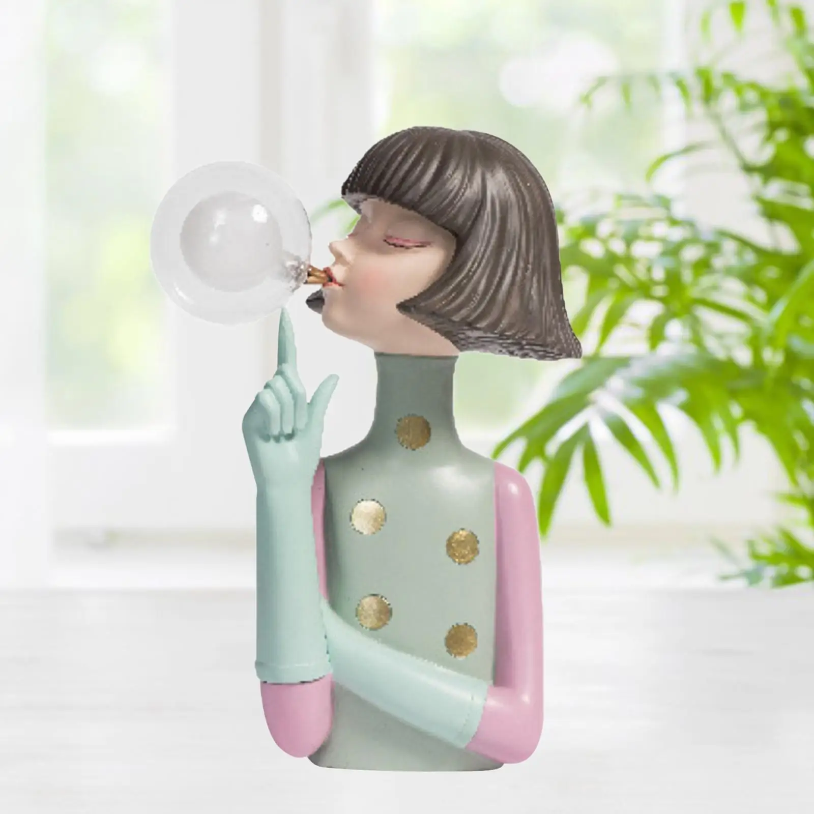 Creative Night Light Blowing Bubble Girl Cute Desktop Decoration for Bedroom