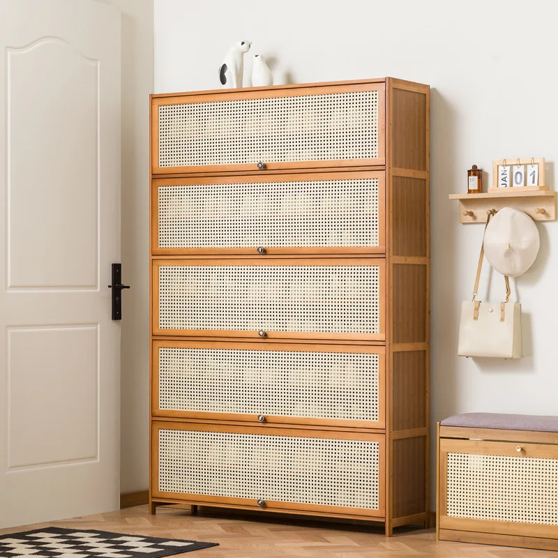 

Durable Imitation rattan woven shoe cabinet, simple shoe rack at the door of the home, economical, good-looking indoors