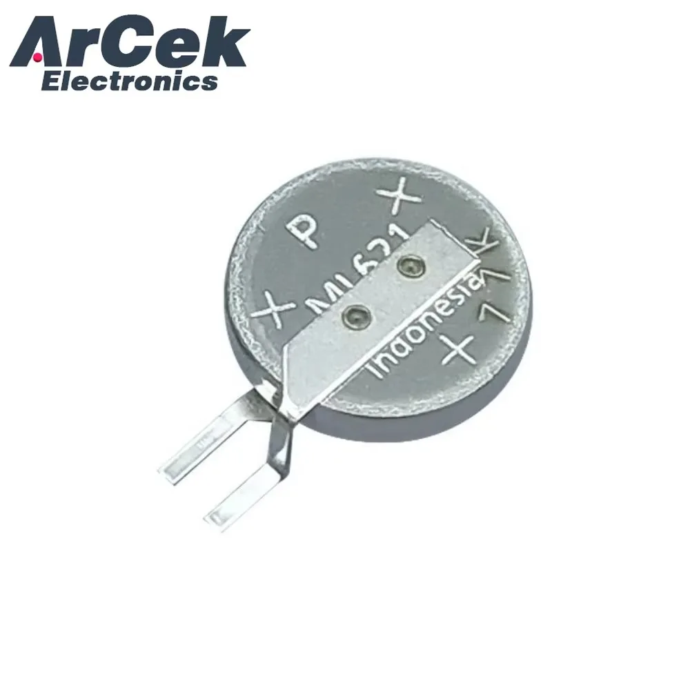 2PCS Brand New Original for Panasonic 3V 5.5mAh ML621 ML621S ML-621S/DN Rechargeable RTC Battery with Pins Plug Camera Computer