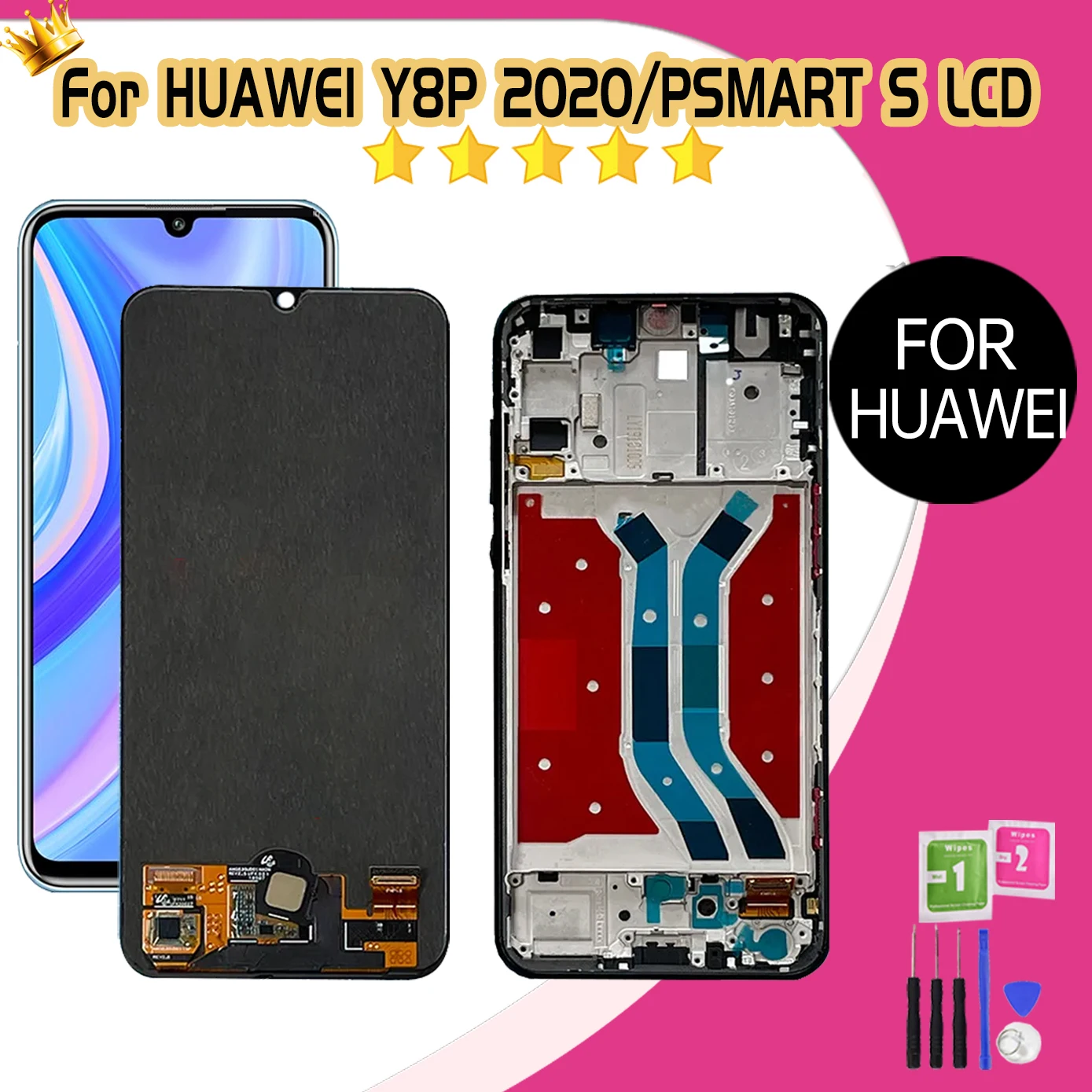 Tested High Quality Display For Huawei Y8p 2020 AQM-LX1 / P Smart S LCD Touch Screen for Huawei Enjoy 10s AQM-AL00 LCD Display