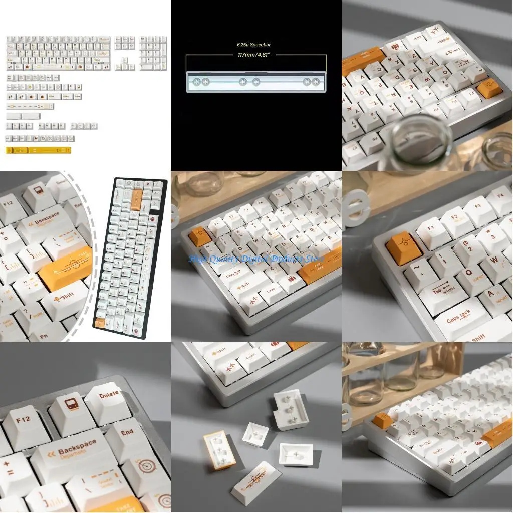 

U2JE Flight Plan 148Keys Original Height Keycap Dye Sublimation PBT Keycaps for 60 80 61 Mechanical Keyboards Keycaps