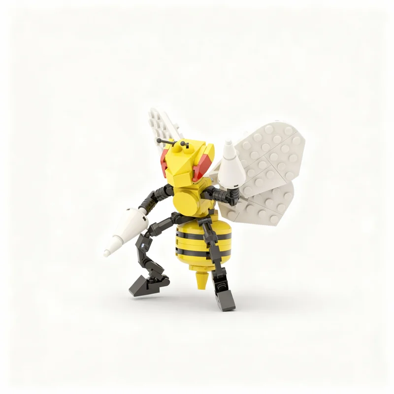 104pcs MOC Creator Creator Expert Beedrill - Pet Anime Model Building Blocks Christmas Gifts Architecture Toy Collection Display