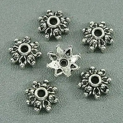 

60pcs 8.9mm,hole:1.8mm Tibetan silver flower beads'caps h3000