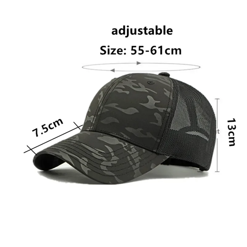 

New Summer Breathable Mesh Caps For Men And Women Camouflage Baseball Cap Golf Cap Camping Fishing Hat Party Hats Snapback Cap