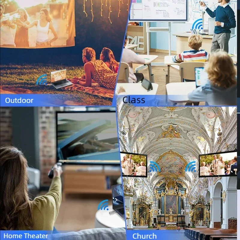 Kit de transmisor y receptor de vídeo HDMI inalámbrico 5G, Audio en casa, vídeo, TV Stick, Mini proyector Full HD, extensor, Dongle de pantalla