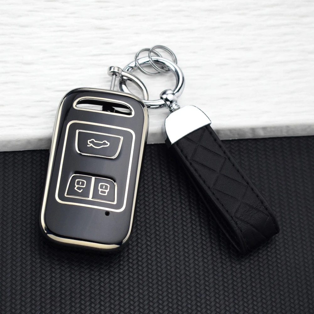 3 Buttons TPU Car Remote Key Case Cover for Chery Tiggo 4 7 Arrizo 5 3 Tiggo 8 Auto Shell Fob Holder Accessories