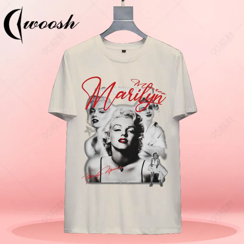 Cool Marilyn Monroe Printed T Shirt Sexy Women Men Round Neck Singer Tees Shirt Short Sleeve Clothes Teenager Man Female Tops