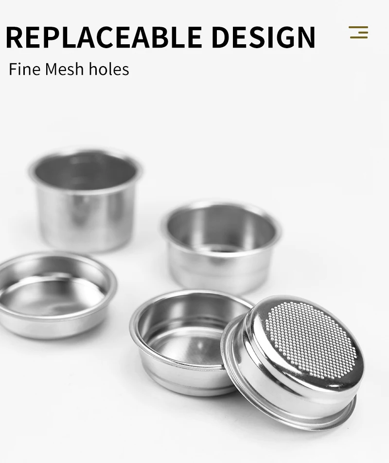 51MM Kaffee Filter Korb Ersatz Edelstahl Für Delonghi Boden Siebträger Espresso Gute Zubehör Barista Werkzeug – Detail 7