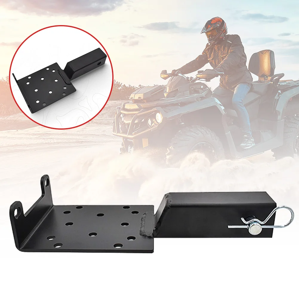 

Modified Winch Fixing Plate Carbon Steel Trailer Hitch Mounting Plate Rust Proof Truck Pickup Winch Stand for ATV UTV