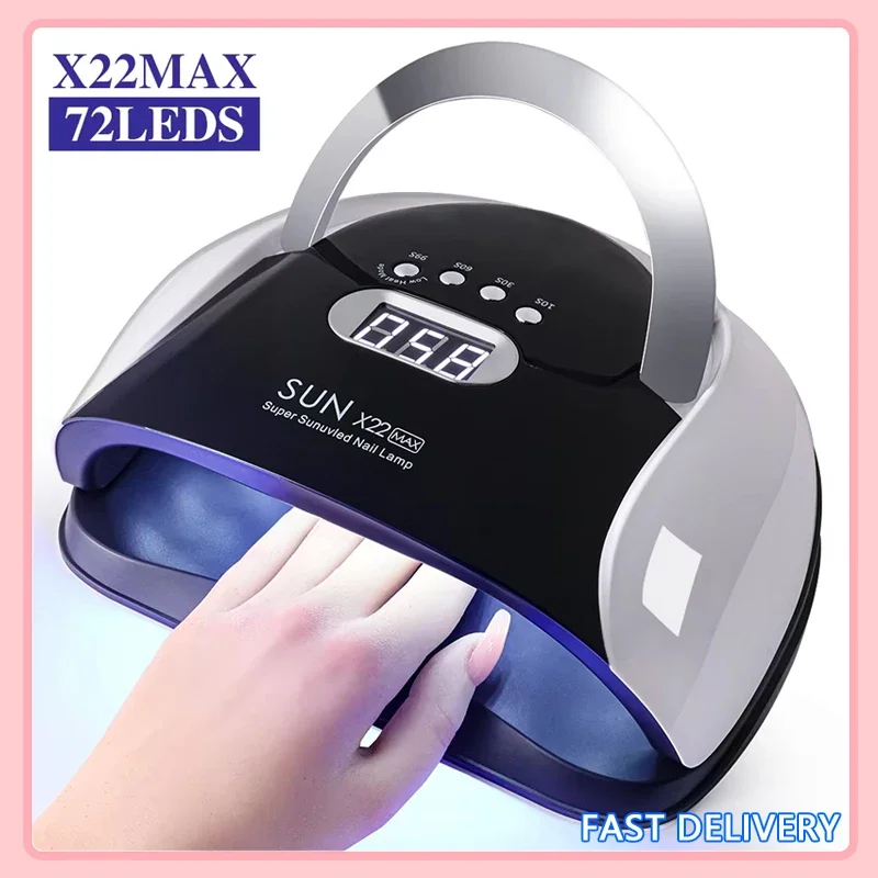 

72 светодиодная лампа для дизайна ногтей Светодиодная УФ-сушилка для ногтей Машина для дизайна ногтей для отверждения гель-лака Лампа для ногтей с автоматическим датчиком