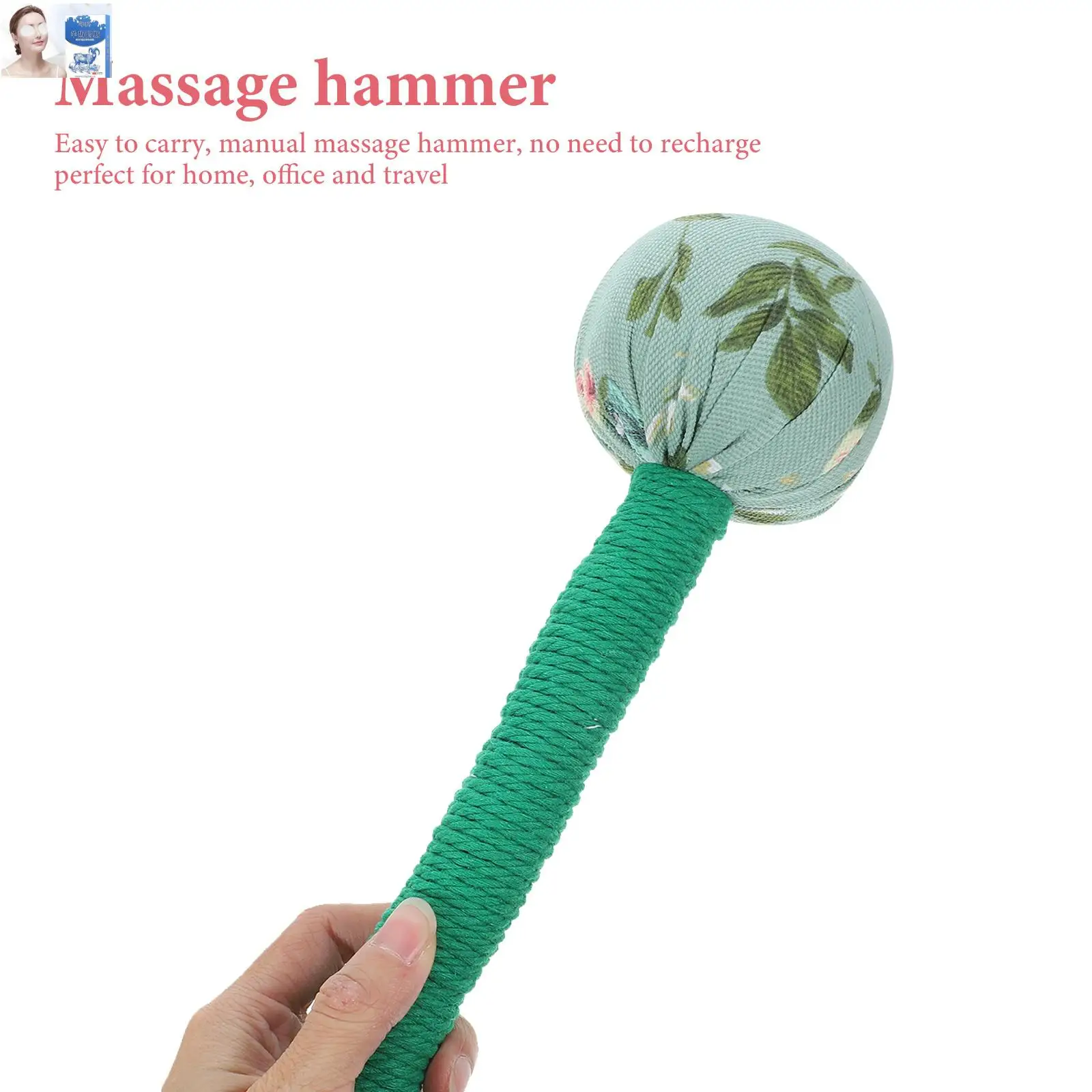 3 Pcs Moxibustion Hammer Thigh Massager Manual Massagers Wormwood Back Stick Cloth for Neck