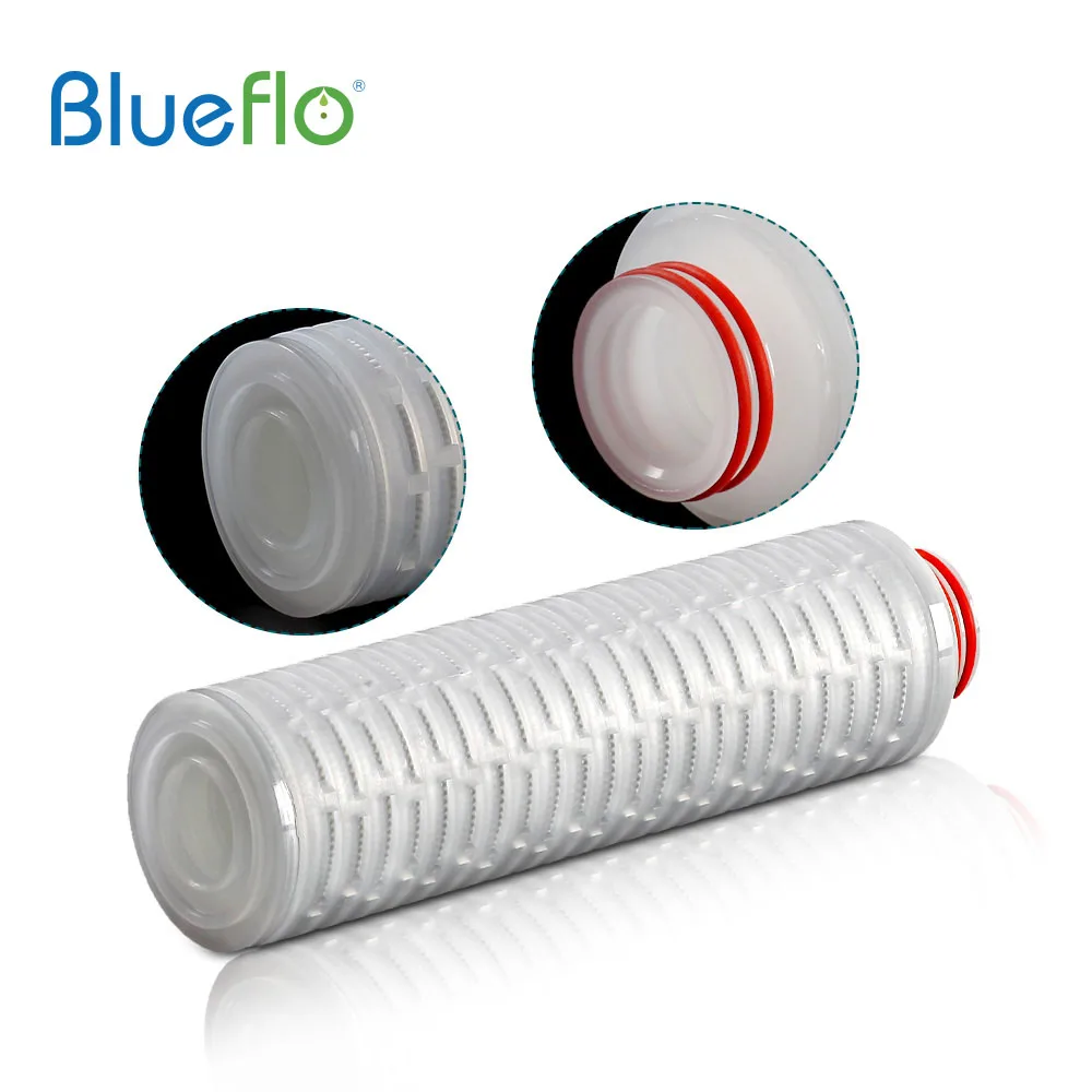 High Quality PVDF 0.22 Micron Filters Pleated Depth Filter Cartridges PVDF Filters Membrane Chemical Filtration