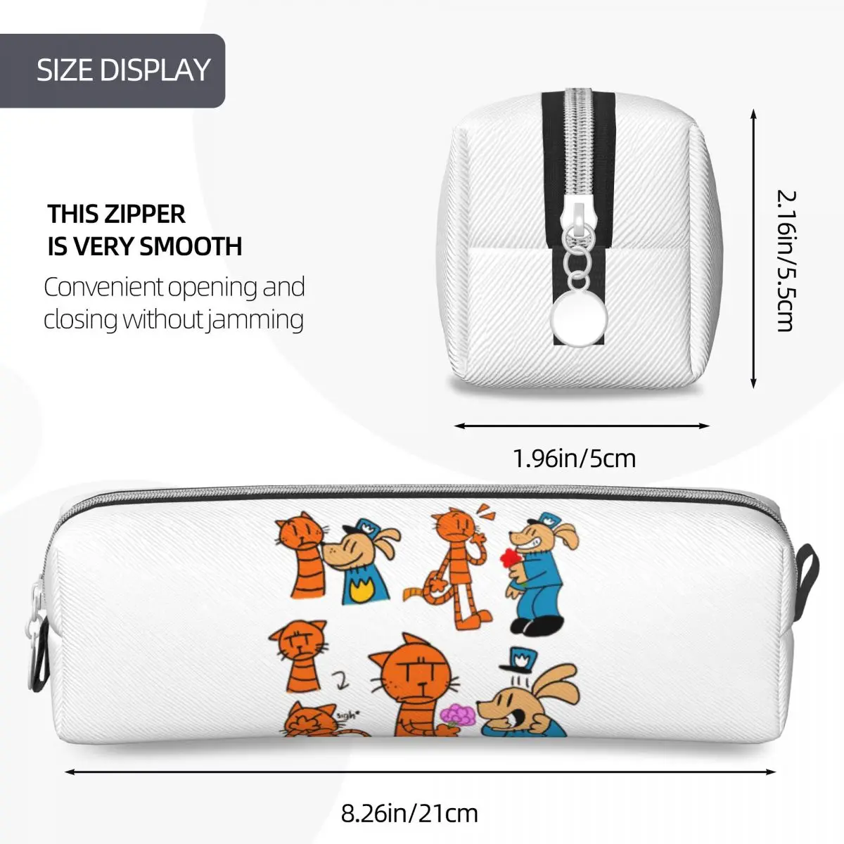 الكلب رجل ليل بيتي والكبير بيتي مروحة الفن مقلمة أكياس القلم صندوق القلم للبنين بنات مدرسة مكتب قلم رصاص الحقيبة حقيبة مستحضرات التجميل