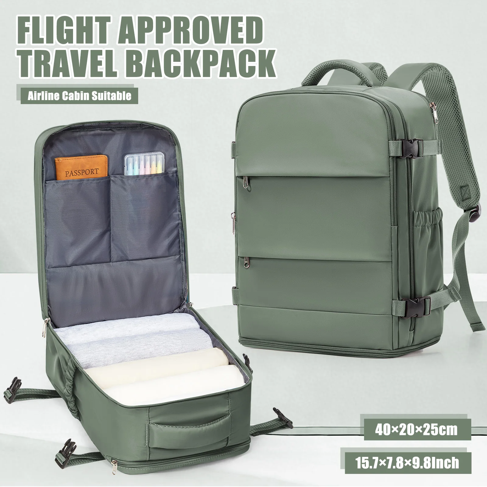 Ryanair Travel Backpack 40x30x20 Airline Approved WizzAir Easyjet Cabin Package Short Distance Business Travel Computer Backpack