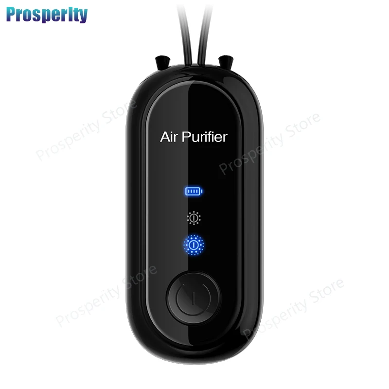 Purificador de Aire Portátil Mini, Collar de Viaje Personal, Recargable, Inalámbrico, Purificador de Aire Colgante para el Cuello
