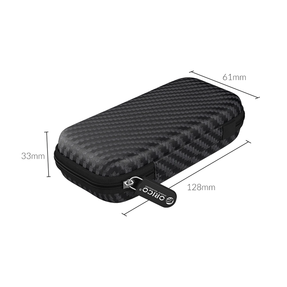 Bolsa de proteção portátil para disco rígido ORICO para caixa SSD de linha de dados de fone de ouvido
