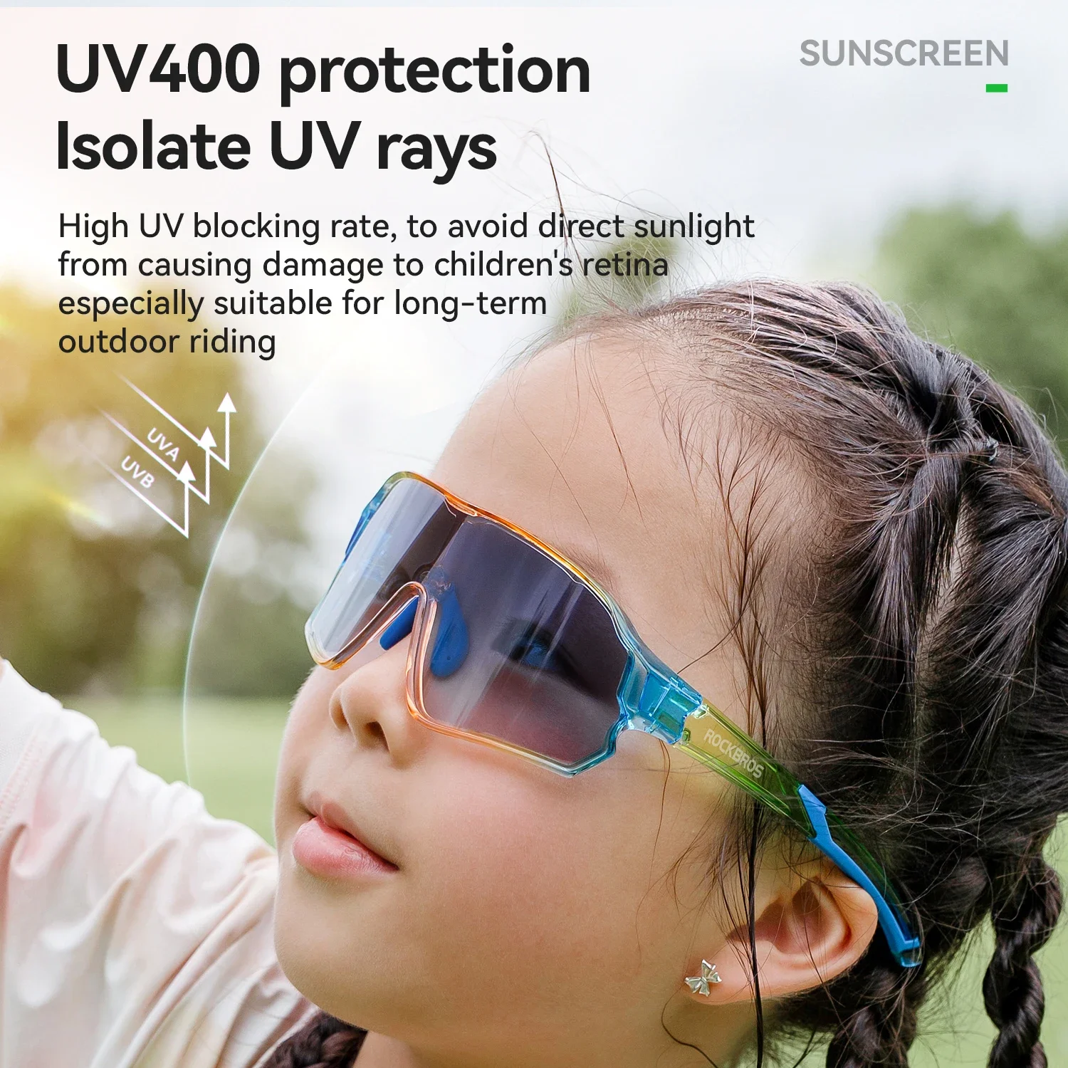 ROCKBROS Children Bicycle Glasses Photochromic UV400 Sports Cycling Glasses Sunglasses Eyes All-day Lightweight Bike Glasses - Image 4