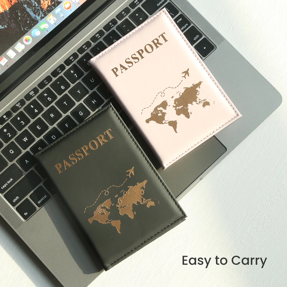 Funda protectora para pasaporte, organizador de mapa del mundo, tarjetero de crédito, cartera para documentos de identificación