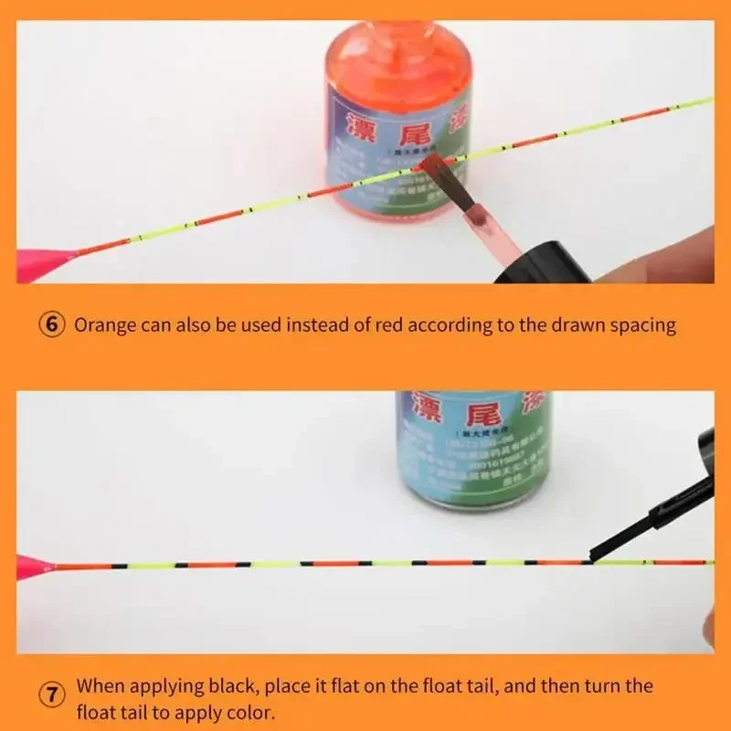 Fluorescent Liquid Repair Fishing Float Paint Professional Fishing Tackle Repair Indicator Paint Quick Drying Paint Fishing Tool image 4