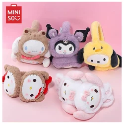 MINISO Anime Cartoon Pochacco My Melody Cinnamoroll Series Cute Warm Earmuffs Kawaii Winter Windproof Plush Ear Warmth Girl Gift