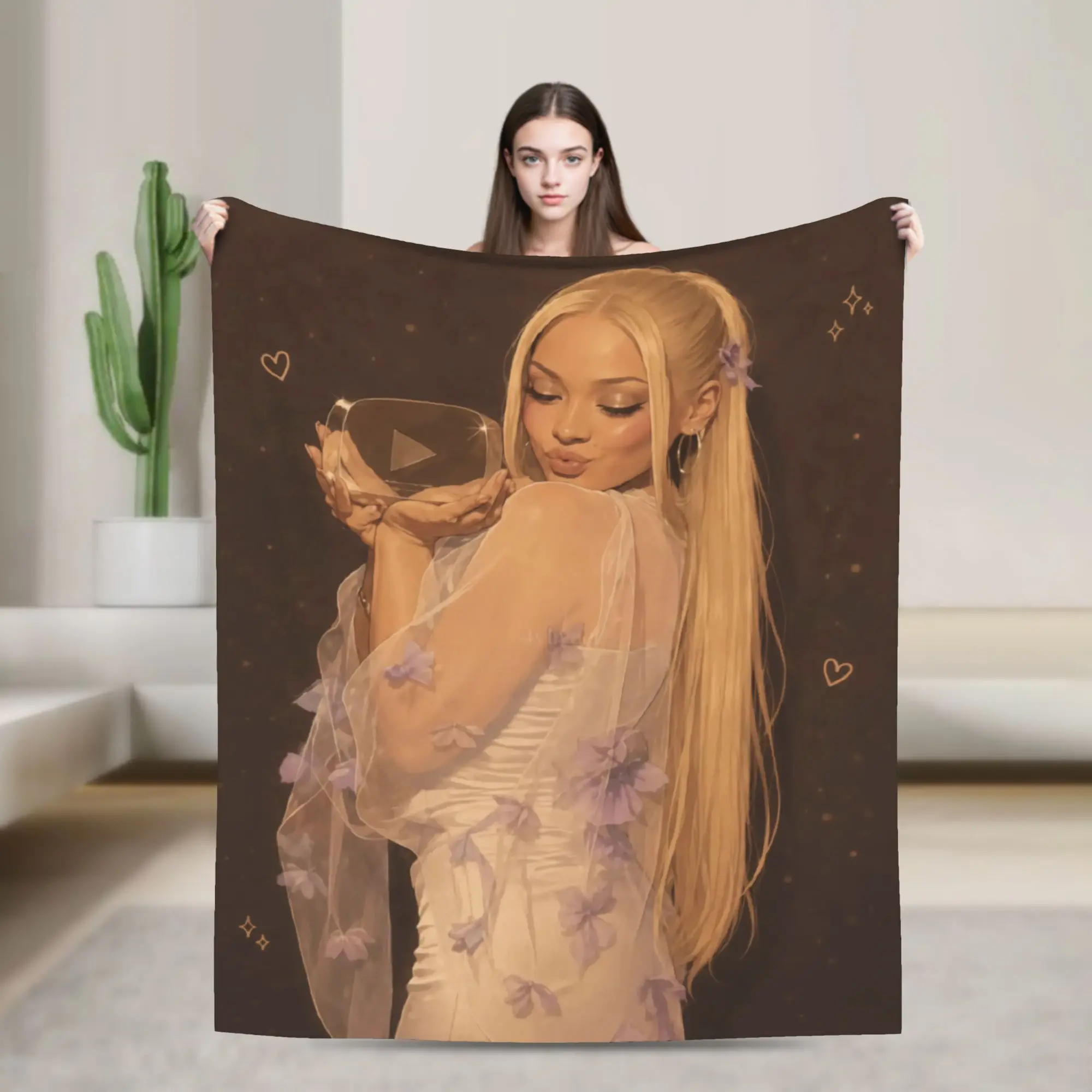 Ayliva Plush Blankets Students  Flannel Throw Blanket For Outdoor Warm Soft Custom Quality Bedspread Gift
