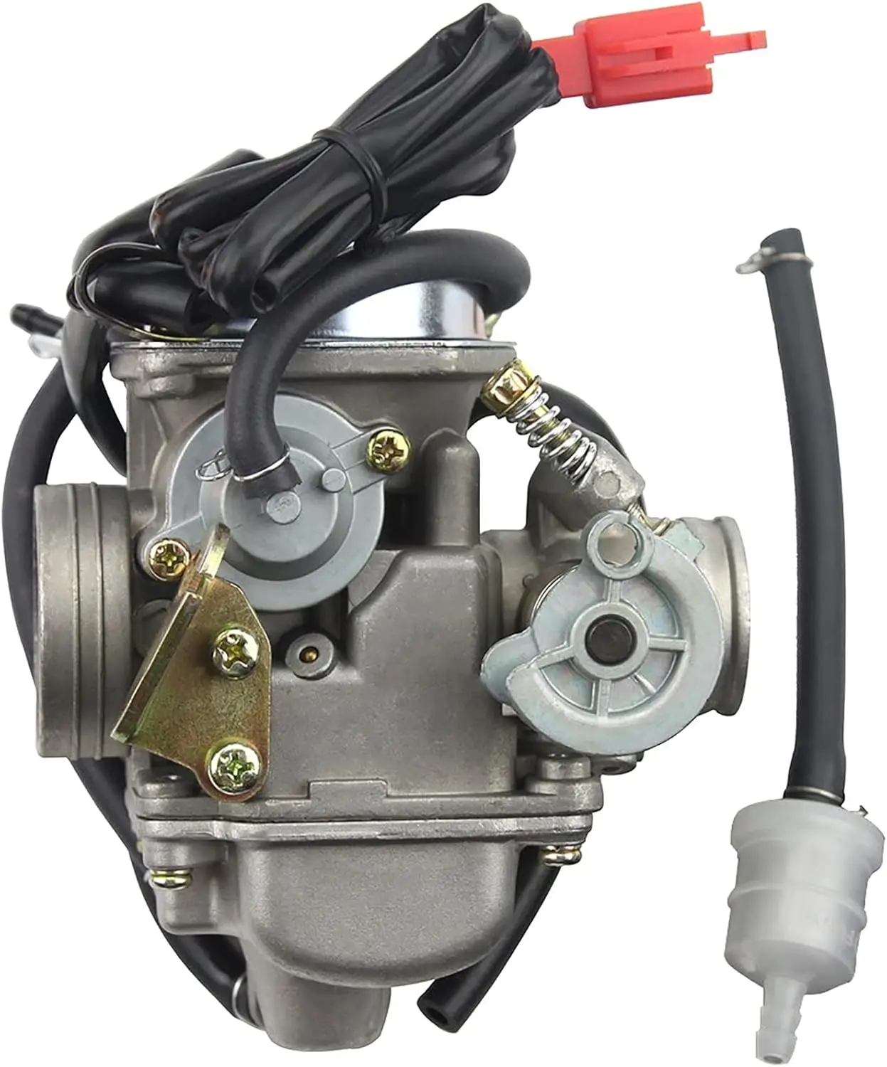 Carburador PD24J de 24 mm para motores GY6 de 4 tiempos de 125 cc y 150 cc, para ATV, Go Karts, motocicletas, scooters y ciclomotores, motores 152QMJ y 157QMJ
