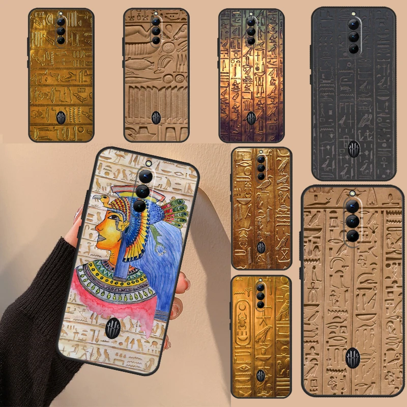 Egyptian Hieroglyphics Symbols Funda For Nubia Red Magic 8S Pro 6 7 6S 7S Pro 5G 5S 6R Red Magic 8 Pro Plus Phone Case