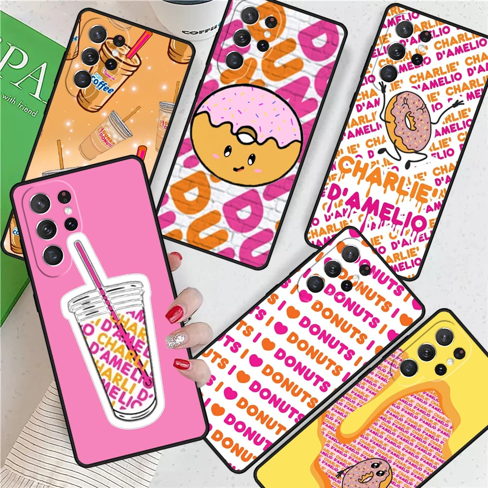 Charli Damelio Donut For Samsung Galaxy S24 Ultra S21 S22 S8 S9 S10E Note 10 20 Plus FE S23 Phone case Cover Coque