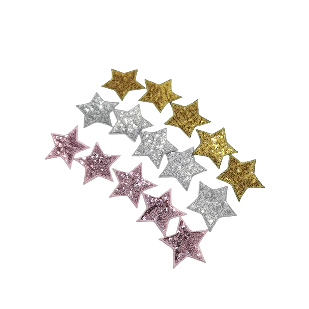 40pc Blue Star Sequin Patch Starfish Beaded Applique Clothes Sticker Patches For Clothing Appliques Parches Ropa AC1496