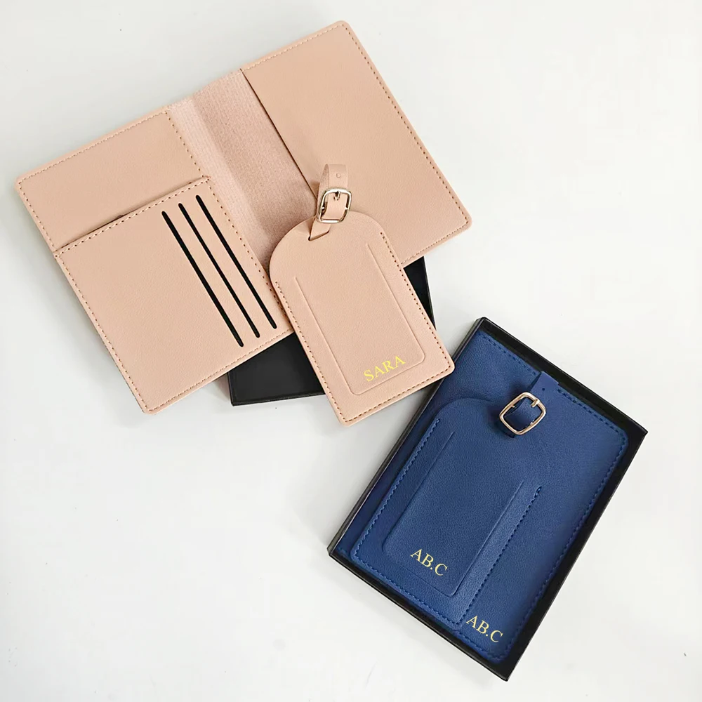 ฟรีส่วนบุคคลเริ่มต้นผู้ถือหนังสือเดินทางท่องเที่ยวชุดของขวัญกล่องDropshipping Customชื่อBoardingหนังสือเดินทางกระเป๋าเดินทาง: