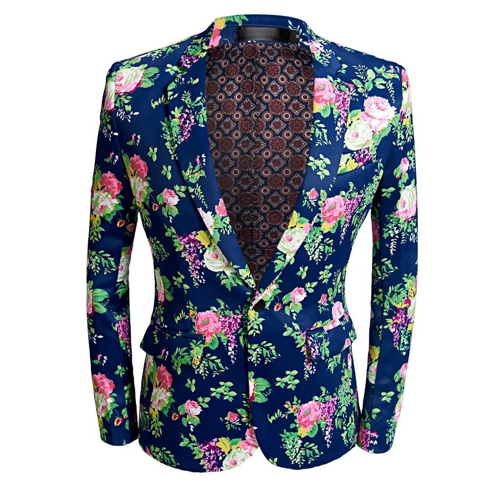 Male Leopard Print Suit Blazer Party Wedding Festival Stylish Man Blazers Stage Costumes Singers Slim Fit Jacket Black Bamboo