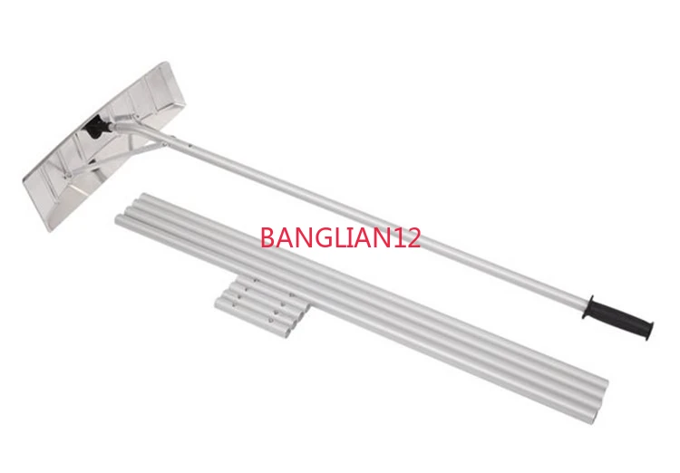 Greenhouse roof snow removal tool aluminum extended handle snow shovel
