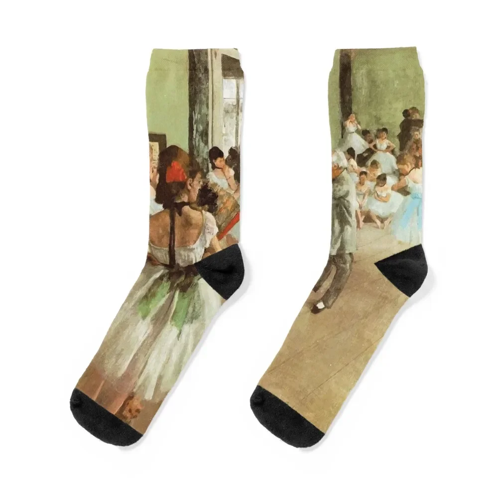 

Degas - The Dance Class Socks cartoon valentine gift ideas retro cycling Men Socks Luxury Brand Women's