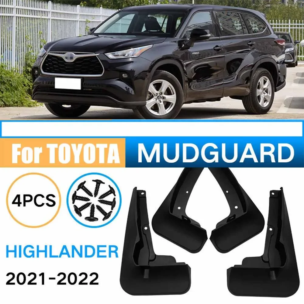 

Mudguard For TOYOTA Highlander 2021-2023 Front Rear 4pcs Mudflaps Mudguards Car Accessories Auto Styline Splash Guard Fender