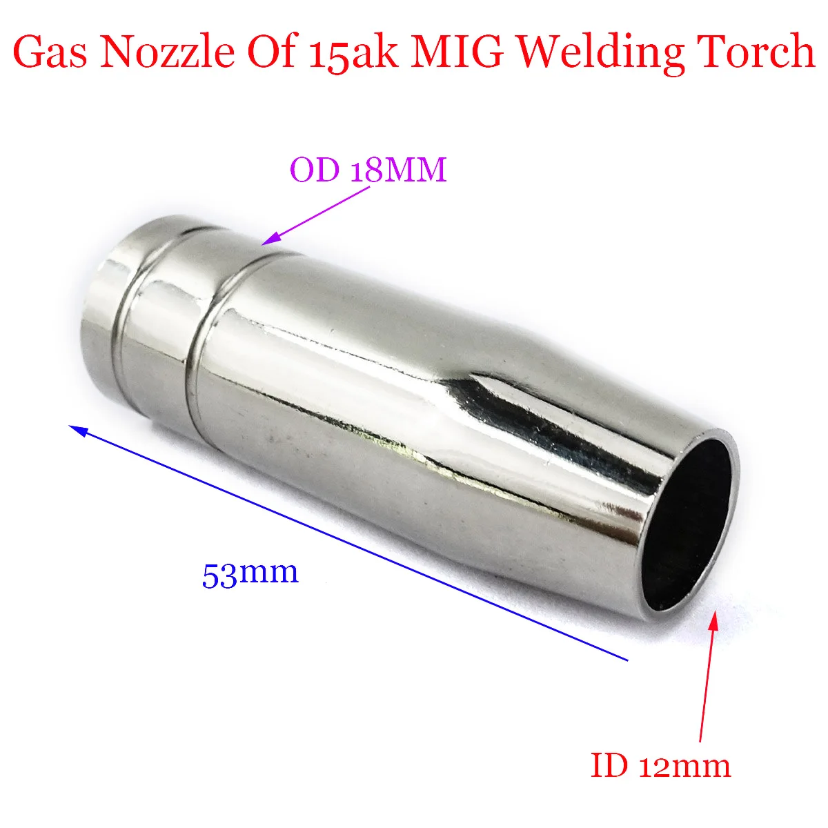 Imagem -03 - Mig Consumíveis da Tocha 0.6 Milímetros 0.8 Milímetros 0.9 Milímetros 1.0 Milímetros 1.2 Milímetros de Solda Dicas Bicos de Gás Difusor para mb 15ak Tocha de Soldagem 13 Pcs