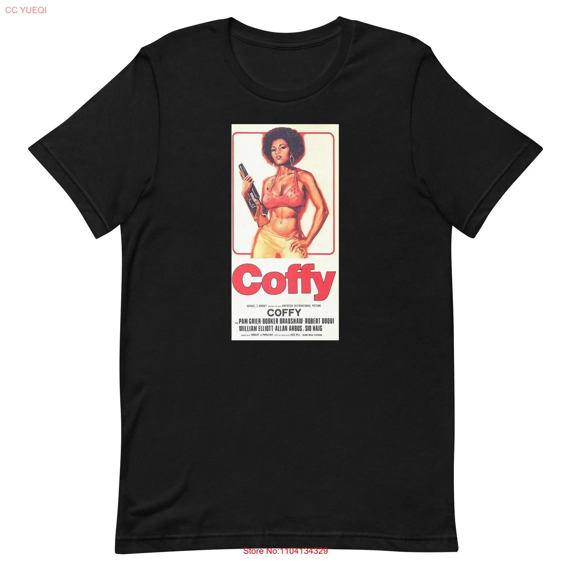 Pam Grier Coffy Homage t shirt long or short sleeves