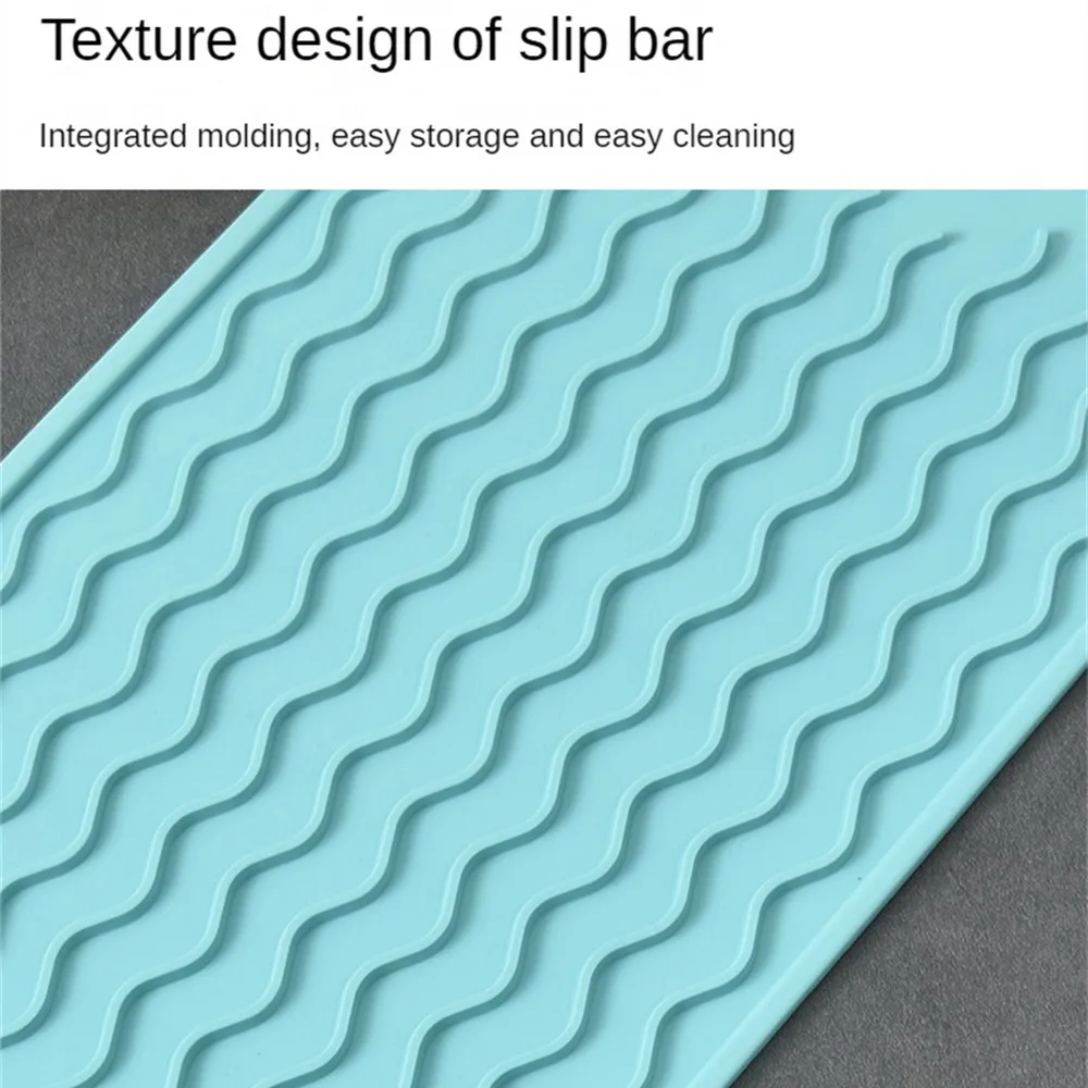 Silicone Dish Drying Mat 15 x 29.5cm Large Drying Mat Non-slip Heat Resistance Waterproof Counter top Mat Sink Mat Table Decor