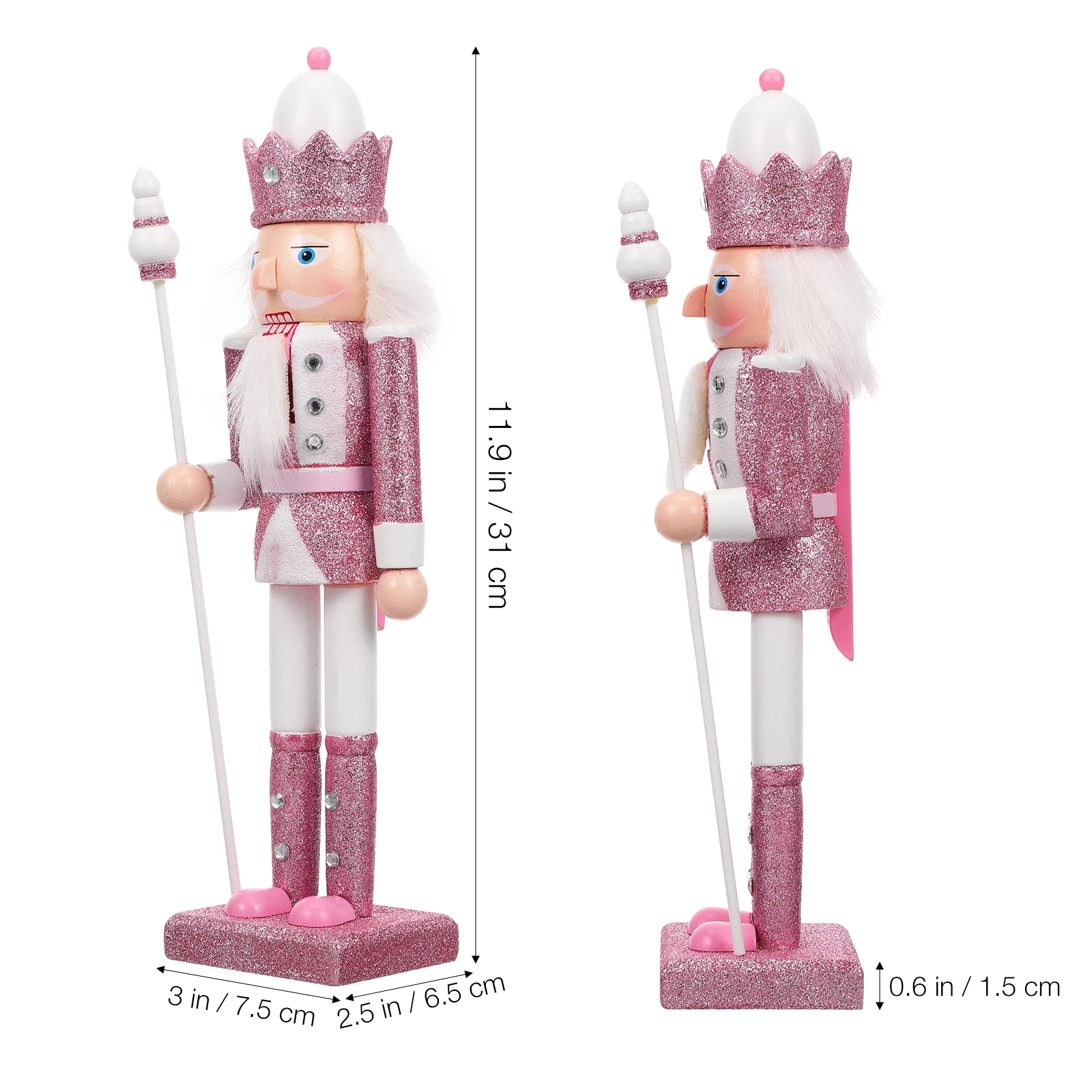 Pink Nutcracker Puppet Soldier Nutcracker Soldier Toy Children's Christmas Tree Pendant Party Gift Holiday Decoration