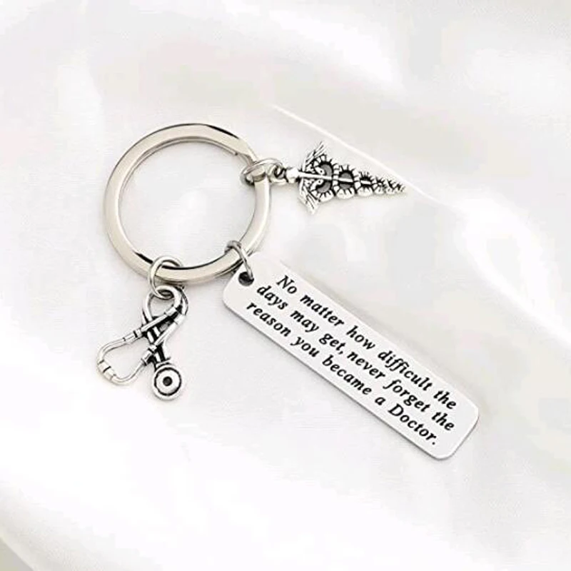 Doctor Gift Doctor Keychain Caduceus Medical Doctor Jewelry Gifts for Graduation Birthday Christmas Doctor Appreciation Gifts