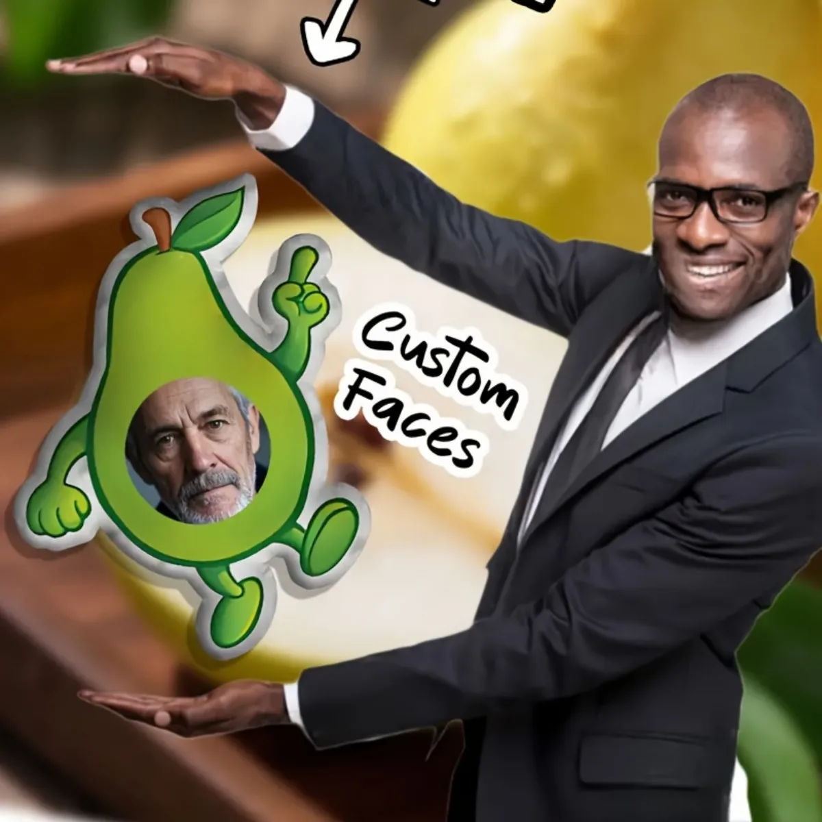 وسادة قطيفة منزلية مخصصة للصور - هدية مخصصة على شكل كمثرى مع صورتك، هدية يجب اقتناؤها لأعياد الميلاد #1