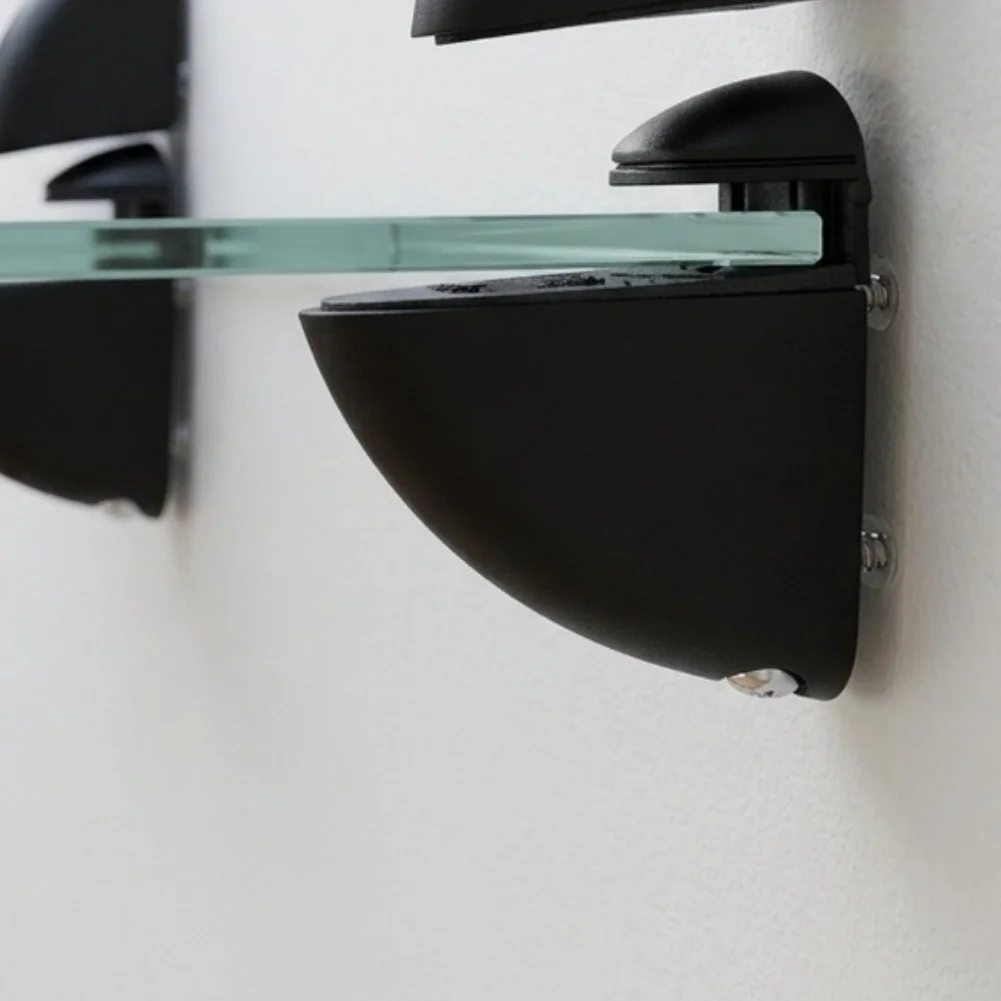Glass Shelf Mounting Brackets Constructed from Brushed Zinc Alloy for Long-Term Performance in Humid or High-Traffic Areas