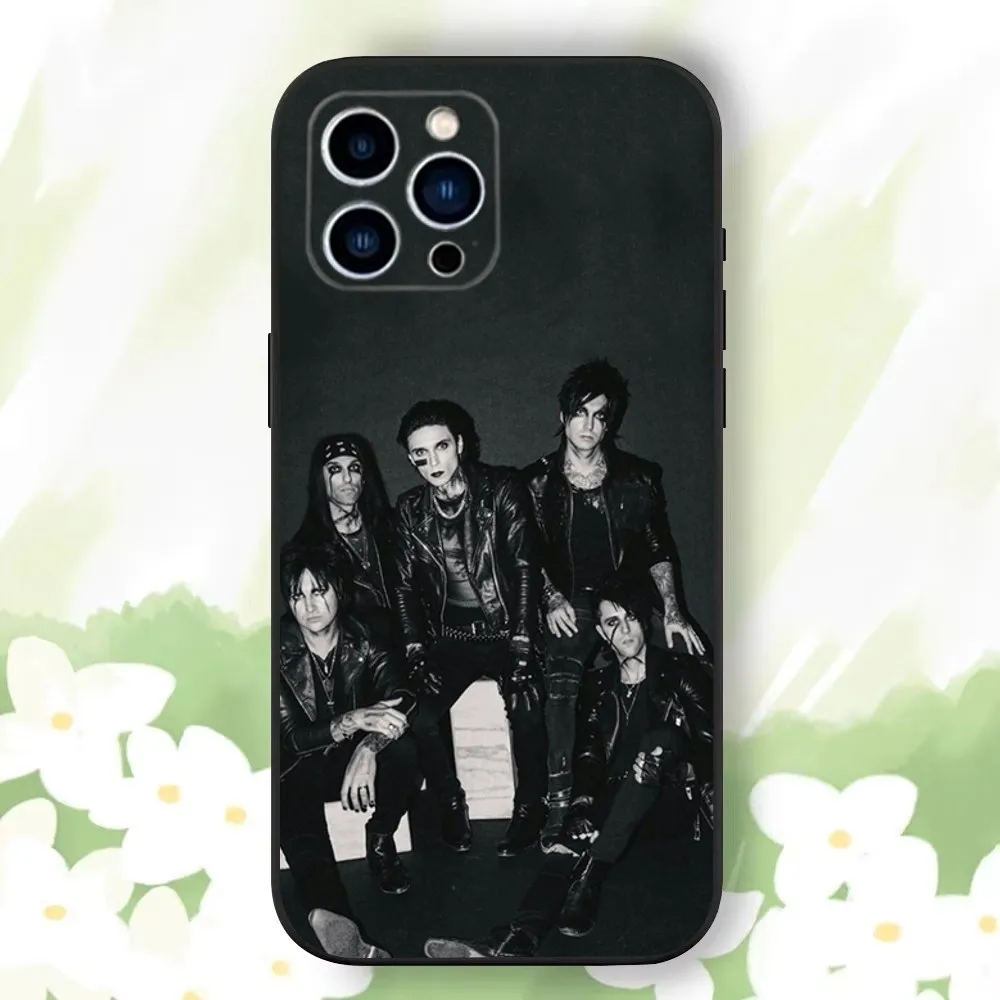 حافظة هاتف Andy Biersack Veil Brides BVB لهاتف iPhone 16,15,14,13,12,11 Plus، Pro Max، XS، X، XR، SE، Mini، 8، 7، غطاء أسود من السيليكون الناعم
