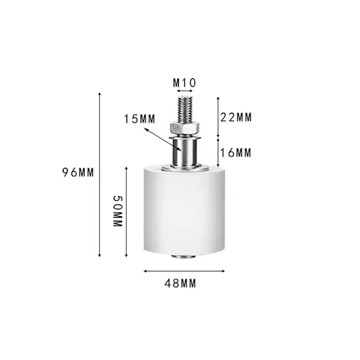 بكرة نايلون من الفولاذ المقاوم للصدأ 304، أجهزة صناعية ثابتة ومتينة بقطر 25/30/40/48/50 مم