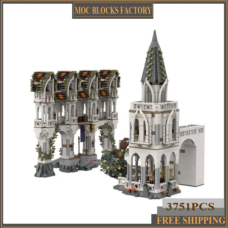 

Волшебные кольца, модель фильма, Moc, строительные кирпичи, Rivendell Gates, технология, модульные блоки, подарки, рождественские игрушки, наборы «сделай сам», сборка