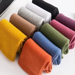 Middle Tube Socks Hip Hop Skateboard Cotton Long Socks Black White Socks Women Japanese Fashion School Girls Fashion Solid Color