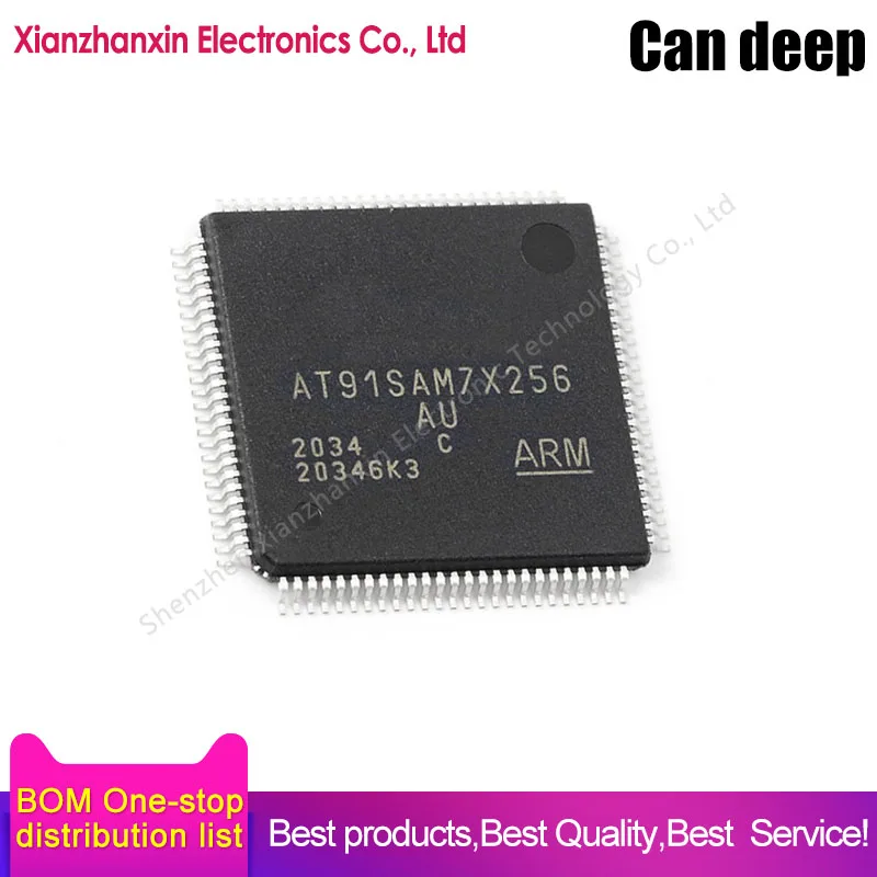 1PCS/LOT AT91SAM7X256 AT91SAM7X256C-AU QFP100  micro controller