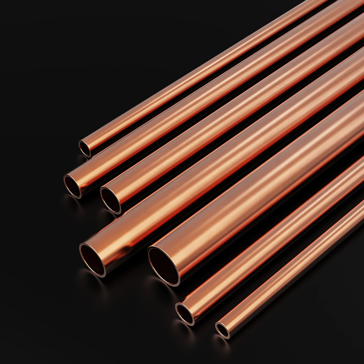 OD 11-20mm T2 Micro Copper Tube Length 500mm Thin Wall Hollow Capillary Hard Straight Copper Pipe Wall Thickness 0.5/1/1.5/2/3mm