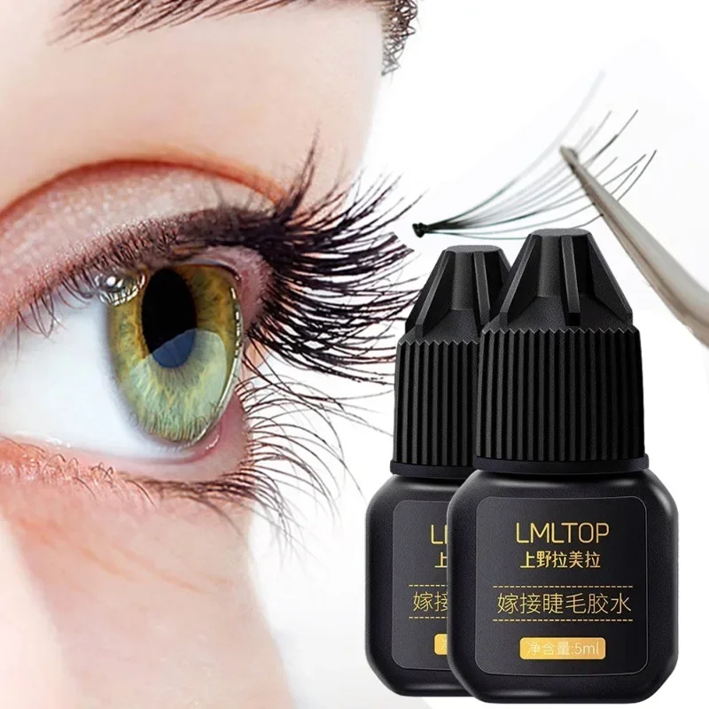 Black Color Eyelashes Extension Glue 5ml Waterproof Lasting Quick Drying Adhesive Grafting Lashes Glue No Irritant Makeup Tools